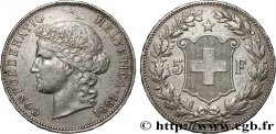 SWITZERLAND 5 Francs Helvetia 1891 Berne