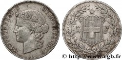 SWITZERLAND - CONFEDERATION OF HELVETIA 5 Francs Helvetia 1900 Berne