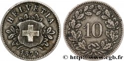 SUISSE 10 Centimes (Rappen) Helvetia 1875 Berne