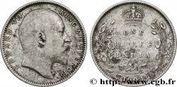 BRITISH INDIA 1 Rupee (Roupie) Edouard VII 1904 Bombay