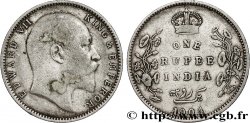 INDES BRITANNIQUES 1 Rupee (Roupie) Edouard VII 1904 Calcutta
