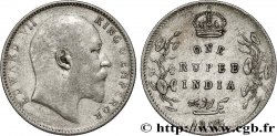 BRITISH INDIA 1 Rupee (Roupie) Edouard VII 1905 Calcutta