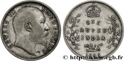 BRITISH INDIA 1 Rupee (Roupie) Edouard VII 1905 Calcutta