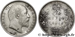 INDIA BRITÁNICA 1 Rupee (Roupie) Edouard VII 1906 Calcutta