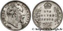 INDES BRITANNIQUES 1 Rupee (Roupie) Edouard VII 1906 Calcutta