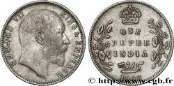 BRITISH INDIA 1 Rupee (Roupie) Edouard VII 1906 Bombay