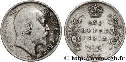 INDIA BRITANNICA 1 Rupee (Roupie) Edouard VII 1907 Bombay