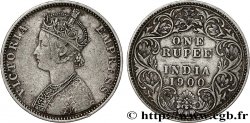 INDES BRITANNIQUES 1 Rupee (Roupie) Victoria 1900 Bombay