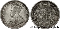 INDIA BRITÁNICA 1 Rupee (Roupie) Georges V 1912 Calcutta