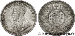 INDIA BRITÁNICA 1 Rupee (Roupie) Georges V 1914 Bombay