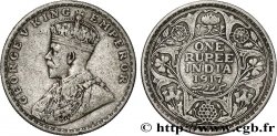 INDIA BRITÁNICA 1 Rupee (Roupie) Georges V 1917 Bombay