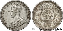 INDIA BRITÁNICA 1 Rupee (Roupie) Georges V 1919 Calcutta