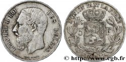 BELGIQUE 5 Francs Léopold II 1870 