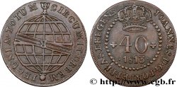 SAINT THOMAS et PRINCE 40 Réis au nom de Jean Prince Régent 1813 Rio de Janeiro TTB 