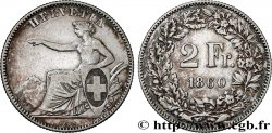 SUIZA 2 Francs Helvetia 1860 Berne