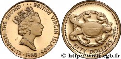 BRITISCHE JUNGFERNINSELN 50 Dollar Proof Tortue 1988 Franklin Mint