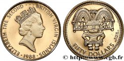 ISOLE VERGINI BRITANNICHE 50 Dollar Proof Tairona 1988 Franklin Mint