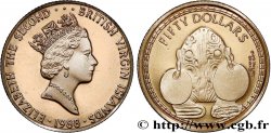 ÎLES VIERGES BRITANNIQUES 50 Dollar Proof Grenouille 1988 Franklin Mint