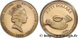 BRITISCHE JUNGFERNINSELN 50 Dollar Proof Oiseau 1988 Franklin Mint