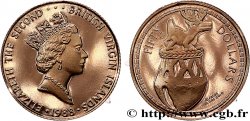 ISOLE VERGINI BRITANNICHE 50 Dollar Proof Cloche à Cerf 1988 Franklin Mint