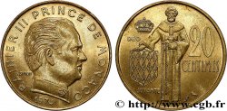 MONACO 20 Centimes Rainier III 1974 Paris