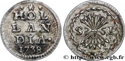 NETHERLANDS - UNITED PROVINCES - HOLLAND 1 Stuiver 1738  VF 