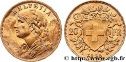 SUISSE 20 Francs or  Vreneli  1935 Berne
