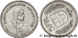 SVIZZERA  5 Francs Berger des alpes, désaxée à 8 heures 1931 Berne