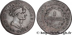 ITALY - PRINCIPALTY OF LUCCA AND PIOMBINO - FELIX BACCIOCHI AND ELISA BONAPARTE 1 Franco  1806 Florence