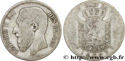 BELGIQUE 2 Francs Léopold II légende française 1867 
