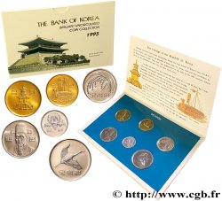 COREA DEL SUR Série Brillant Universel 6 monnaies Bank of Korea 1995 