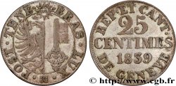 SUISSE - RÉPUBLIQUE DE GENÈVE 25 Centimes 1839 
