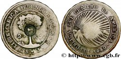 NICARAGUA 2 Reales Republica del Centro America avec contre-marque 1849 (1849-1857) Tegucigalpa TTB 
