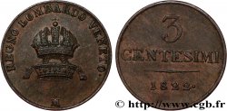 ITALIE - LOMBARDIE-VENITIE 3 Centesimi 1822 Milan - M