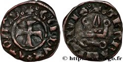 CROISADES - DUCHÉ D&nbsp;ATHÈNES - GUILLAUME DE LA ROCHE OU MINORITÉ DE GUI II DE LA ROCHE  Denier tournois n.d.  TTB 