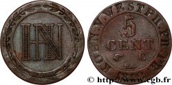 ALLEMAGNE - ROYAUME DE WESTPHALIE 5 Centimes Jérôme Napoléon 1812 Cassel TTB 