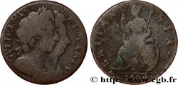 ANGLETERRE - ROYAUME D&nbsp;ANGLETERRE - GUILLAUME III ET MARIE-STUART 1 Farthing 1694  B+ 