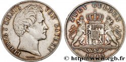 ALLEMAGNE - ROYAUME DE BAVIÈRE - LOUIS Ier 2 Gulden 1845 Munich