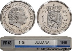 NIEDERLANDE 1 Gulden Proof Juliana 1980 