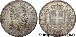 ITALIE - ROYAUME D ITALIE - VICTOR-EMMANUEL II 5 Lire  1870 Milan