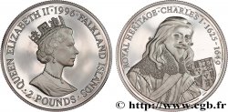 FALKLAND ISLANDS 2 Pounds Proof Charles I 1996 