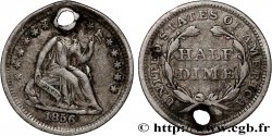 ESTADOS UNIDOS DE AMÉRICA 1/2 Dime Liberté assise 1856 Philadelphie