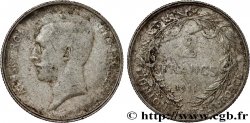 BÉLGICA 2 Francs Albert Ier légende française 1911 Bruxelles