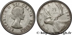 CANADA 25 Cents Elisabeth II 1961 