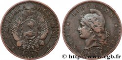 ARGENTINA 2 Centavos emblème / “Liberté” 1887  VF 
