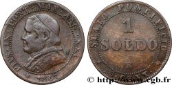 VATICAN ET ÉTATS PONTIFICAUX 1 Soldo an XXI buste large 1867 Rome