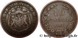 BULGARIA 10 Stotinki 1881 Heaton q.BB 