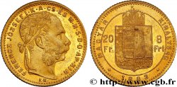 INVESTMENT GOLD 20 Francs or ou 8 Forint François-Joseph Ier 1883 Kremnitz