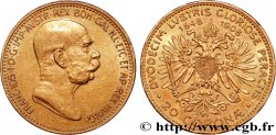 AUTRICHE - FRANÇOIS-JOSEPH Ier 20 Corona 60e anniversaire de règne 1908 Vienne TTB+ 