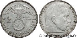 ALLEMAGNE 2 Reichsmark Maréchal Paul von Hindenburg 1938 Stuttgart